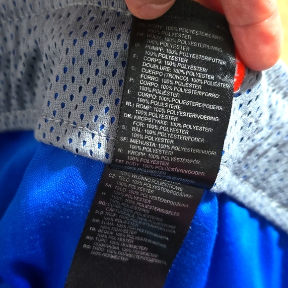 Adidas Gray and Blue Joggers with Athletic Stripes - Picture 8 of 10